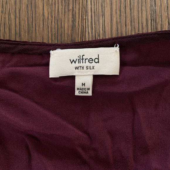 Wilfred Burgundy Velvet Velour Top - Picture 2 of 4